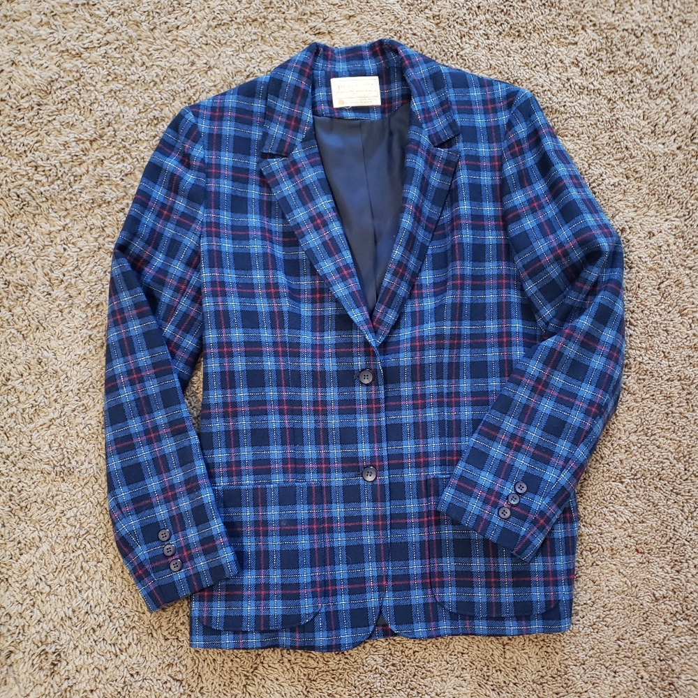 Pendleton Vintage 2 Button Blazer Midi Skirt Set … - image 2